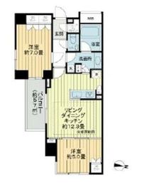 クオリア南麻布 2階 間取り図