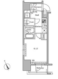 レジディア広尾2 401 間取り図