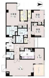 フラッツK西麻布 303 間取り図