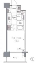 プレジリア新富町 1004 間取り図
