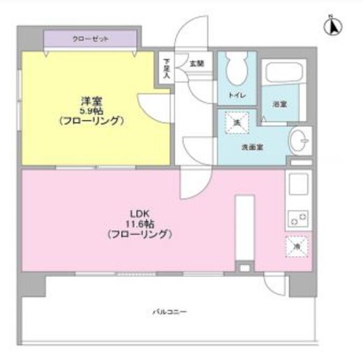 リバーレ秋葉原 1302 間取り図