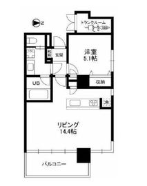 ココスペース麻布十番 802 間取り図