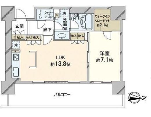 アーバンドックパークシティ豊洲タワー 6階 間取り図