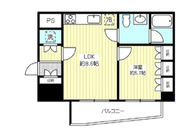 フィールM西新宿 8階 間取り図