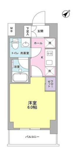 プラース千代田富士見 407 間取り図