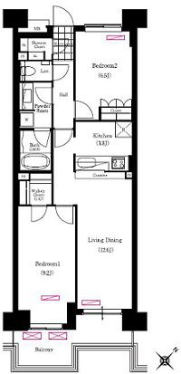 ブリリアイスト三軒茶屋 i319 間取り図