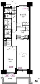 ブリリアイスト三軒茶屋アイビーテラス i319 間取り図