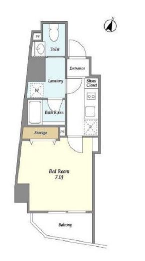 ディームス東新宿 801 間取り図