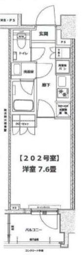 オープンレジデンシア清澄白河 2階 間取り図