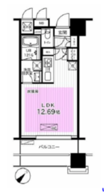 ラ・トゥール新宿 1518 間取り図