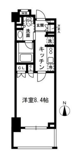 レジディア中落合 B309 間取り図