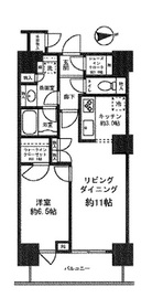 勝どきビュータワー 25階 間取り図