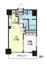 エコロジー大井町レジデンス 302 間取り図