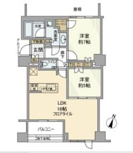 ディアナコート用賀 2階 間取り図