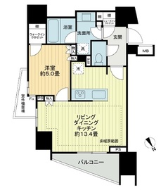 ライオンズ麻布十番スペリア 9階 間取り図