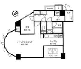 ユニーブル島津山 6階 間取り図