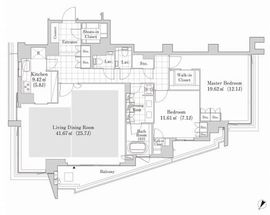 ラ・トゥール渋谷神南 2202 間取り図