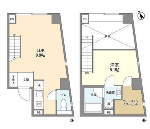 フルハウス代々木 304 間取り図