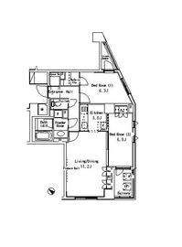 パークアクシス六本木檜町公園 202 間取り図