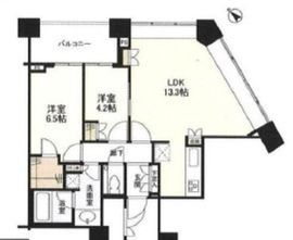 中目黒アトラスタワー 8階 間取り図