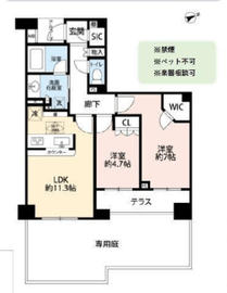 パルテール恵比寿 1階 間取り図