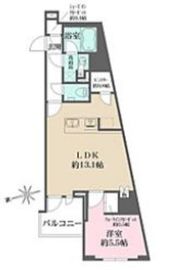 ザ・パークワンズ山吹神楽坂 2階 間取り図
