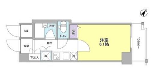 ジェイフラッツ初台 208 間取り図