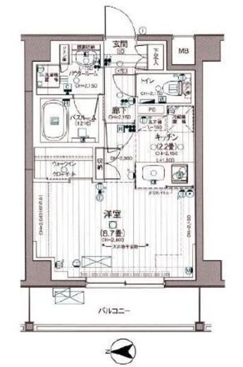 デュオステージ本郷 3階 間取り図
