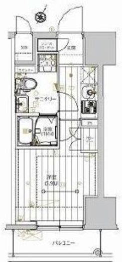 レガリス品川サウス 3階 間取り図