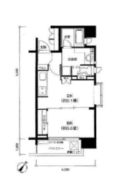 グランド・ルー都立大学 701 間取り図