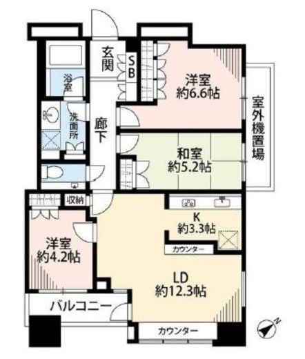 アトラスタワー西新宿 12階 間取り図