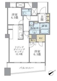 品川Vタワー タワー棟 15階 間取り図