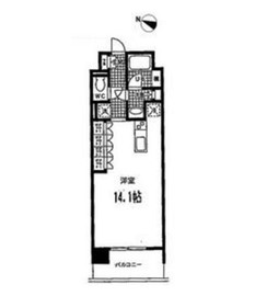 コンフォリア西麻布 402 間取り図