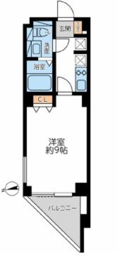 グランカーサ馬込1 504 間取り図