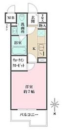 ミュプレ梅丘 204 間取り図