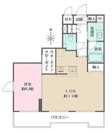 ミュプレ梅丘 209 間取り図