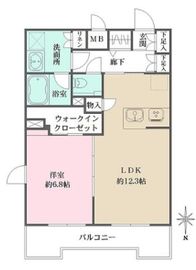 ミュプレ梅丘 208 間取り図