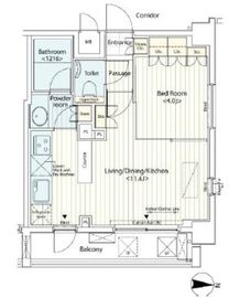 カスタリア菊川 603 間取り図