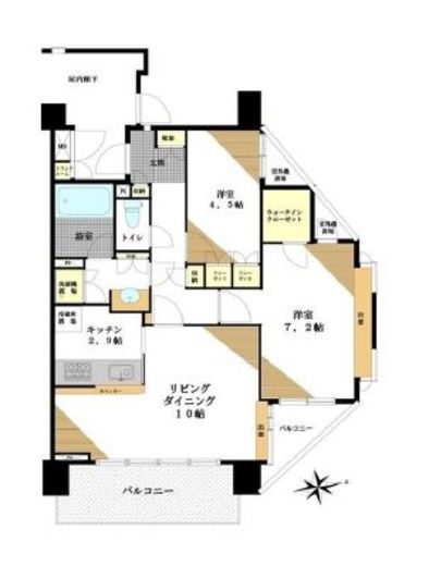 広尾シティタワー 7階 間取り図