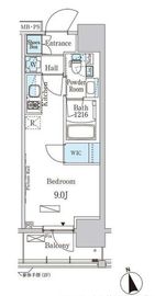 パークアクシス門前仲町イースト 203 間取り図