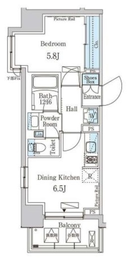 パークアクシス門前仲町イースト 306 間取り図