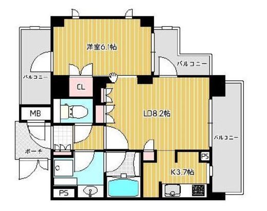 グラーサ神楽坂 7階 間取り図