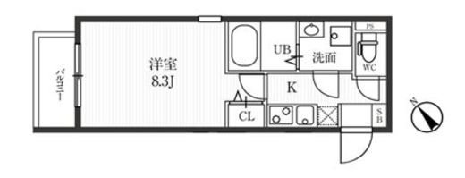 新宿夏目坂コート 103 間取り図