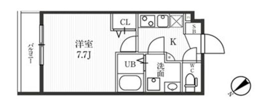 新宿夏目坂コート 104 間取り図