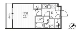 新宿夏目坂コート 104 間取り図