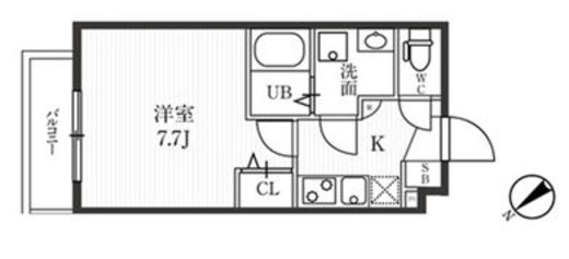 新宿夏目坂コート 205 間取り図