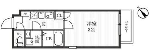 新宿夏目坂コート 206 間取り図