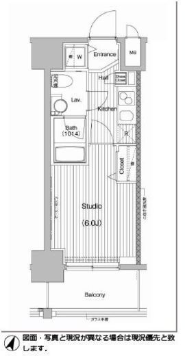 ガーラ・プレシャス品川 10階 間取り図