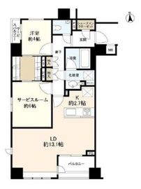 ピアース神楽坂レジデンス 2階 間取り図