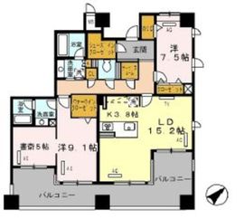 ロイヤルパークス豊洲 715 間取り図